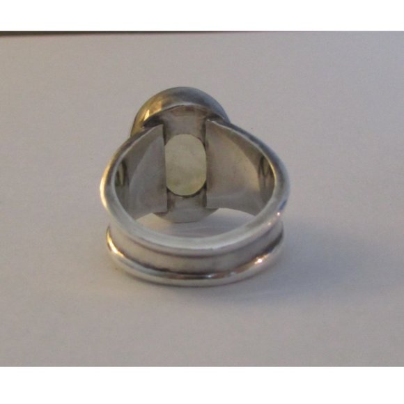 Moon Stone Silver Ring Sz 7 - Picture 2 of 3
